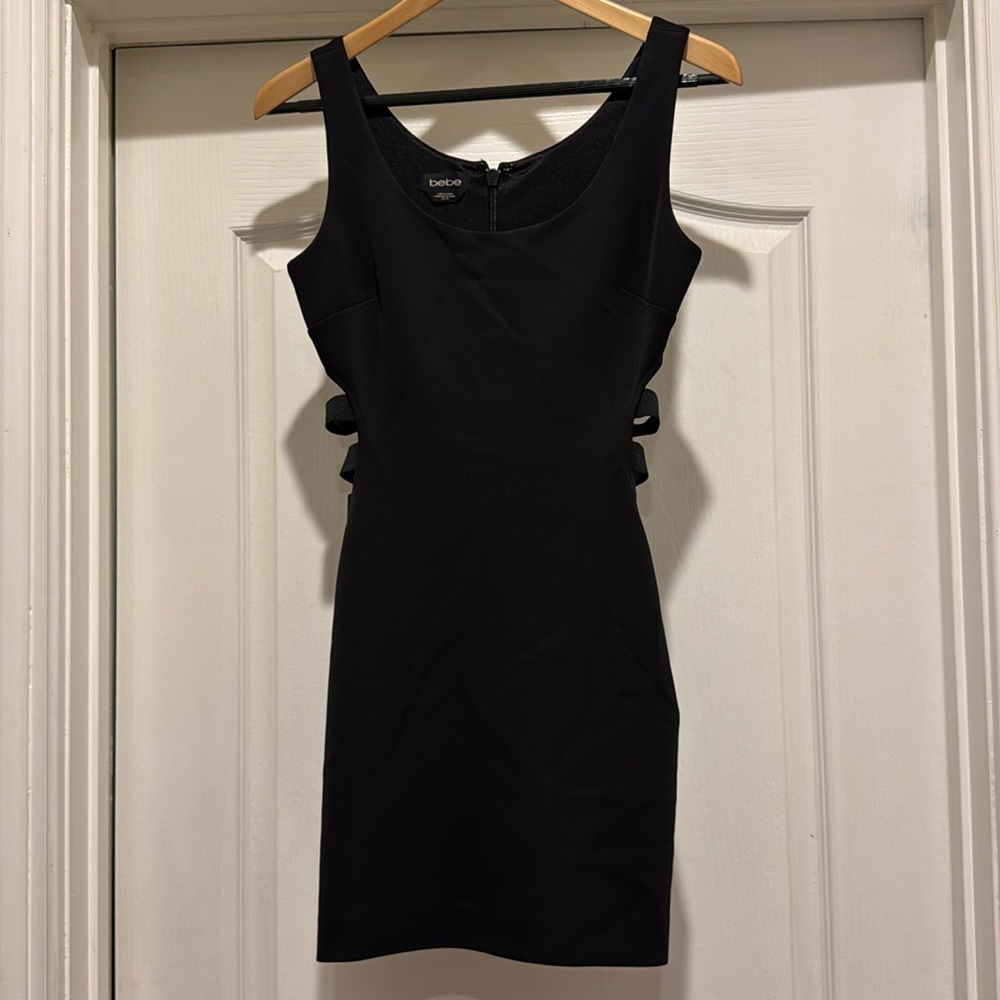 Bebe black bodycon dress xs